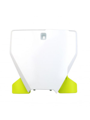 Tablica na numer startowy z poszerzeniem UFO do Husqvarna TC 125/250, FC 250/350/450 (19-22) biała 041