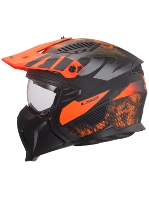 Kask modułowy LS2 OF606 Drifter Gas szaro-pomarańczowy