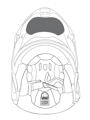 Podbródek AGV do kasku Sportmodular (XXS-XS-S-M-L) winter