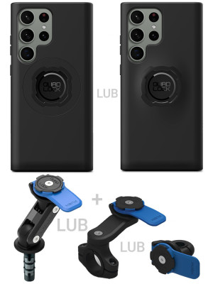 Zestaw na motocykl: etui na telefon Samsung Galaxy S23 Ultra + mocowanie Quad Lock