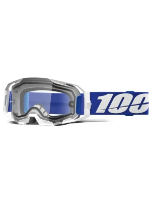 Gogle motocyklowe 100% ARmatic Enduro z przeźroczystą szybką niebieskie
