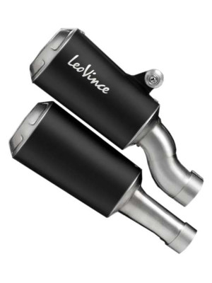 Podwójny tłumik motocyklowy LeoVince LV-10 [Slip-On, Black Stainless Steel] do Triumph Speed Triple 1200 RR/ RS (21-24)