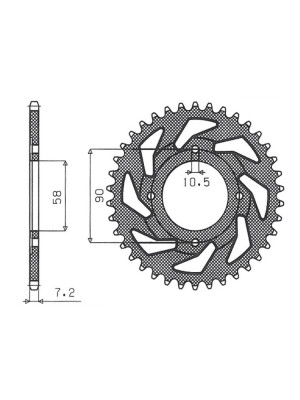 Zębatka tylna SUNSTAR 269 42 Honda, Daelim (wybrane modele)