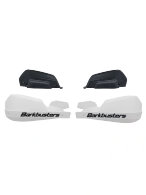 Osłoni dłoni Barkbusters VPS z regulowanymi deflektorami + zestaw montażowy BMW F 900 GS Adventure/Ride Pro (24-), biało-czarne