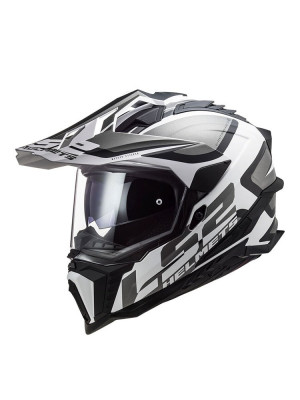 Kask integralny LS2 MX701 Explorer HPFC Alter matowy czarno-biały