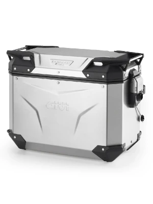 Kufer boczny GIVI Trekker Outback Evo Smart 44 aluminiowy, srebrny [na lewą stronę; poj.: 44l; bez wkładki SLR]
