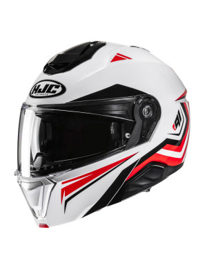 Kask szczękowy HJC i91 Tricus biało-czerwony