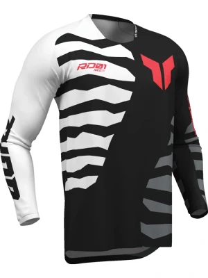 Bluza enduro Thor Launchmode Shredder czarno-biała