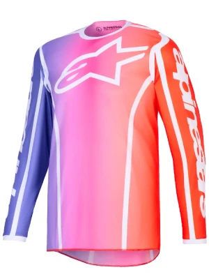 Bluza cross Alpinestars MX Fluid Apex niebiesko-różowo-czerwona