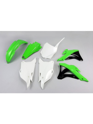 Komplet plastików UFO do Kawasaki KX 85 (14-21) zielono-biało-czarny