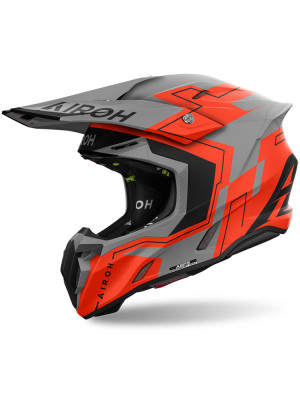 Kask enduro Airoh Twist 3 Dizzy pomarańczowo-szary