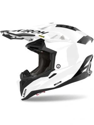 Kask enduro Airoh Aviator 3 Evo Fim czarno-biały połysk