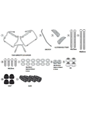 Stelaż kufrów bocznych asymetrycznych K'Voyager Monokey Cam-Side Kappa KL One-Fit BMW R 1300 GS (24-)