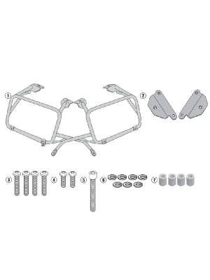 Stelaż kufrów bocznych Monokey Cam-Side GIVI KL One-Fit Honda CRF1100L Africa Twin/ Adventure Sports (20-)