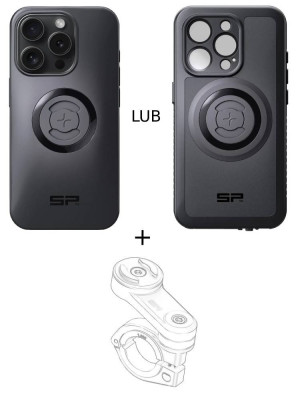Zestaw na motocykl: etui na telefon iPhone 15 Pro + mocowanie SP Connect
