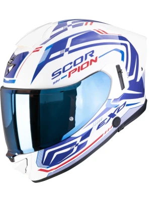 Kask integralny Scorpion EXO-530 AIR Slope biało-niebiesko-czerwony