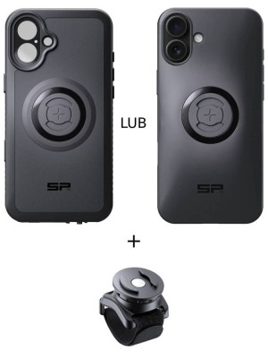 Zestaw: etui na telefon iPhone 16 Plus + uchwyt na rzep SPC+ SP Connect