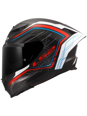 Kask integralny LS2 FF807 Dragon Subic czarno-biało-czerwony