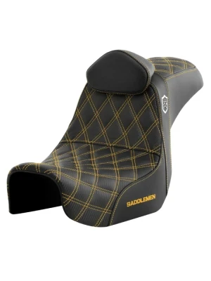 Kanapa motocyklowa dla kierowcy i pasażera z podparciem lędźwiowym Saddlemen SDC Performance Pro Series Gripper Harley Davidson FXD/ FXDWG/ FLD Dyna