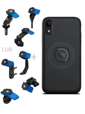 Zestaw na motocykl: etui na telefon iPhone XR + mocowanie Quad Lock