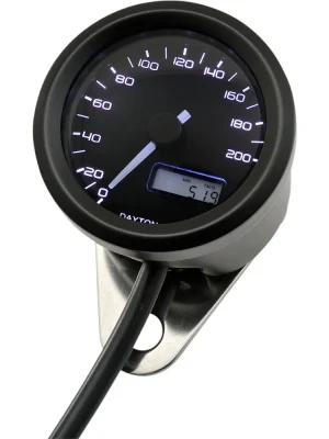 Prędkościomierz Daytona Velona48 czarny, 3 kolory LED [200 km/h]