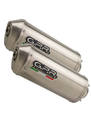 Podwójny tłumik G.P.R Satinox [Slip-On, Stainless Steel] - Honda Varadero 1000 [99-11]