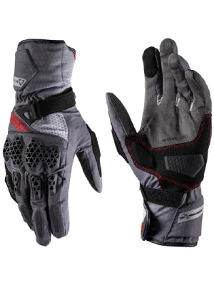 Rękawice motocyklowe Leatt Hydradri 6.5 Iron czarno-szaro-czerwone