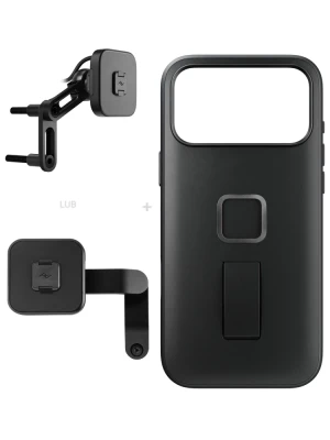Zestaw na motocykl: etui Peak Design Mobile Everyday Clarino Loop iPhone 17 Pro Max z mocowaniem motocykla