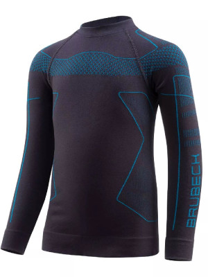 Bluza termoaktywna dziecięca Brubeck Thermo Kids szaro-niebieska