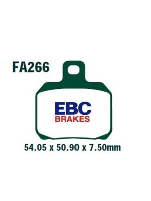 Klocki hamulcowe EBC FA266 54.05 x 50.90 x 7.5mm na tył.