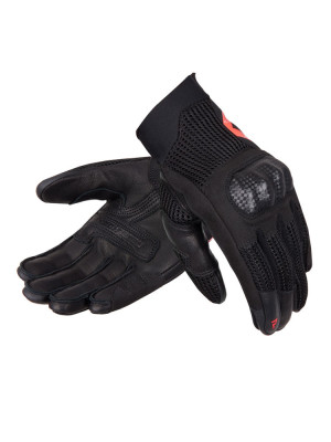 Rękawice motocyklowe damskie Rebelhorn Gap III czarno-fluo czerwone