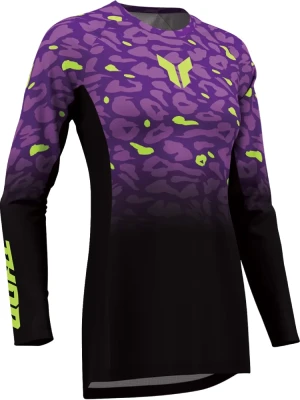 Bluza enduro damska Thor Launchmode Spotted czarno-fioletowa