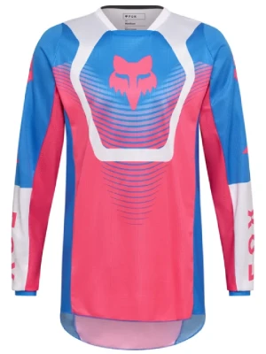 Bluza enduro Fox 180 Collect biało-niebiesko-różowa