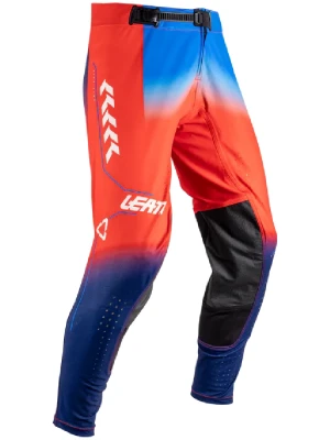 Spodnie cross Leatt Moto 5.5 I.K.S czarno-czerwono-niebieskie