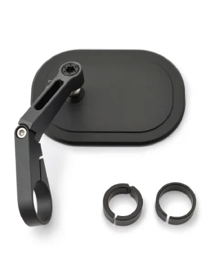 Lusterko motocyklowe krótkie Daytona D-Mirror-16 Flat do montażu na końcu manetki czarne [adapter]