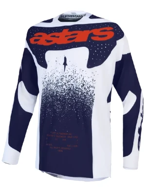Bluza cross Alpinestars MX Techstar Swan niebiesko-szaro-czerwona
