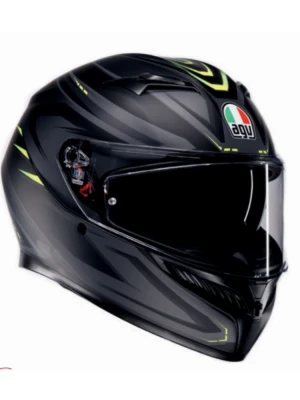Kask integralny AGV K3 Syth czarno-żółty matowy