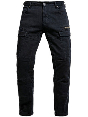 Jeansy motocyklowe John Doe Cargo Stroker czarne