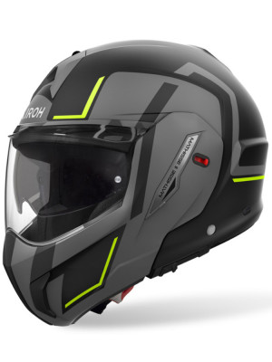 Kask szczękowy Airoh Mathisse II Genius czarno-szaro-żółty
