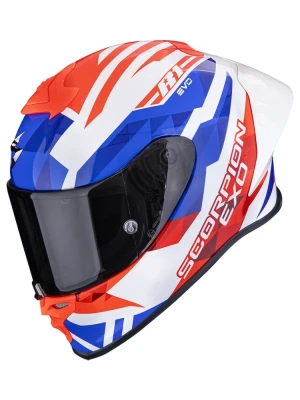 Kask integralny Scorpion EXO-R1 EVO II Air Valere biało-czerwono-niebieski