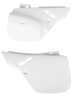 Osłony boczne UFO białe do Honda CR 125/500 (89-90), CR 250 (88-89)