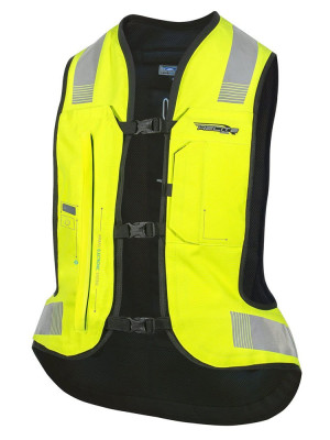 Kamizelka motocyklowa z poduszką powietrzną Helite E-Turtle 2 fluo żółta