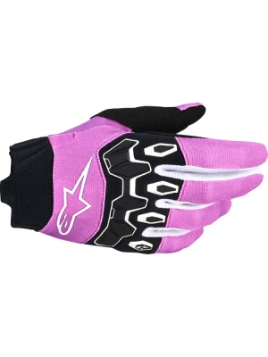 Rękawice cross damskie Alpinestars MX Stella Full Bore V2 czarno-biało-fioletowe