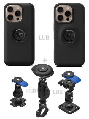 Zestaw 360 Quad Lock: etui na telefon iPhone 16 Pro + wybrane komponenty