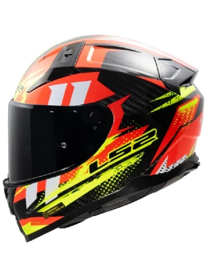 Kask integralny LS2 FF811 Vector II Carbon Tantic czarny-czerwono-żółty