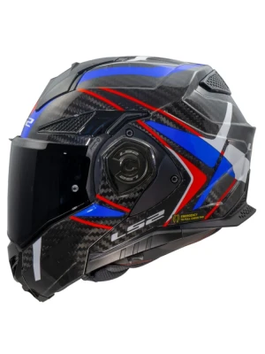 Kask szczękowy LS2 FF901 Advant X Carbon Future II czarno-niebiesko-czerwony
