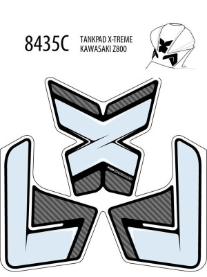 Tankpad PUIG Extreme do Kawasaki Z800 13-16 trzyczęściowy