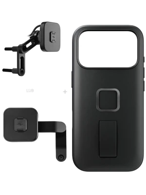 Zestaw na motocykl: etui Peak Design Mobile Everyday Clarino Loop iPhone 17 Pro z mocowaniem motocykla