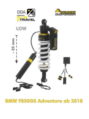 Amortyzator tylny obniżający zawieszenie o 25 mm DDA / Plug & Travel Suspension Touratech do BMW F850GS Adventure (18-24)
