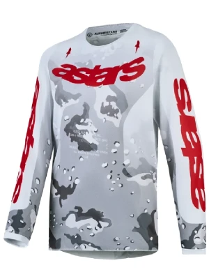Bluza cross dziecięca Alpinestars MX Fluid Lone szaro-czerwona